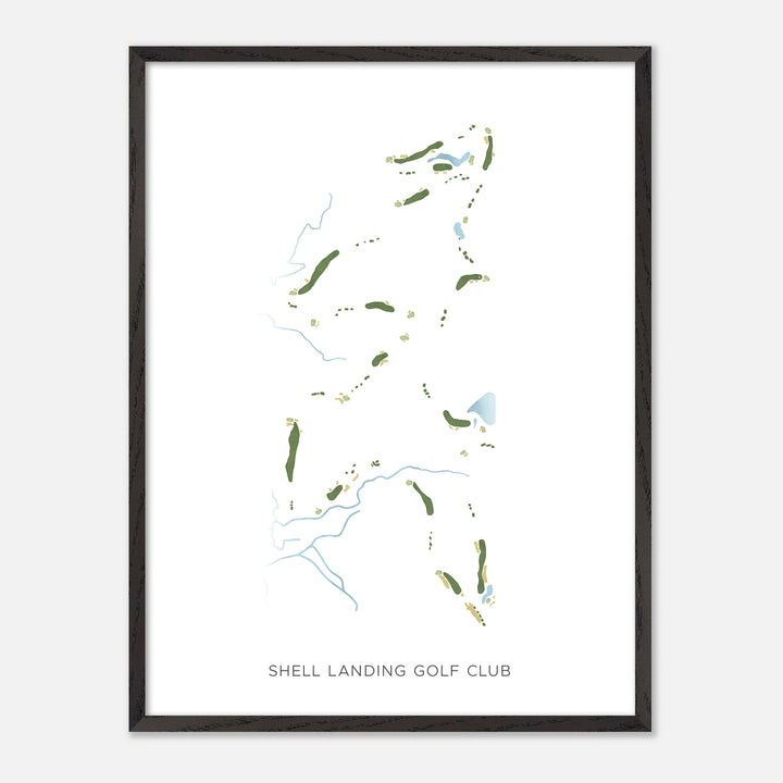 Print of Shell Landing Golf Club Modern Map