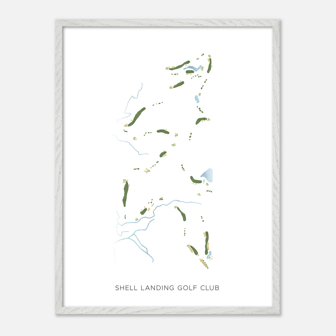 Print of Shell Landing Golf Club Modern Map