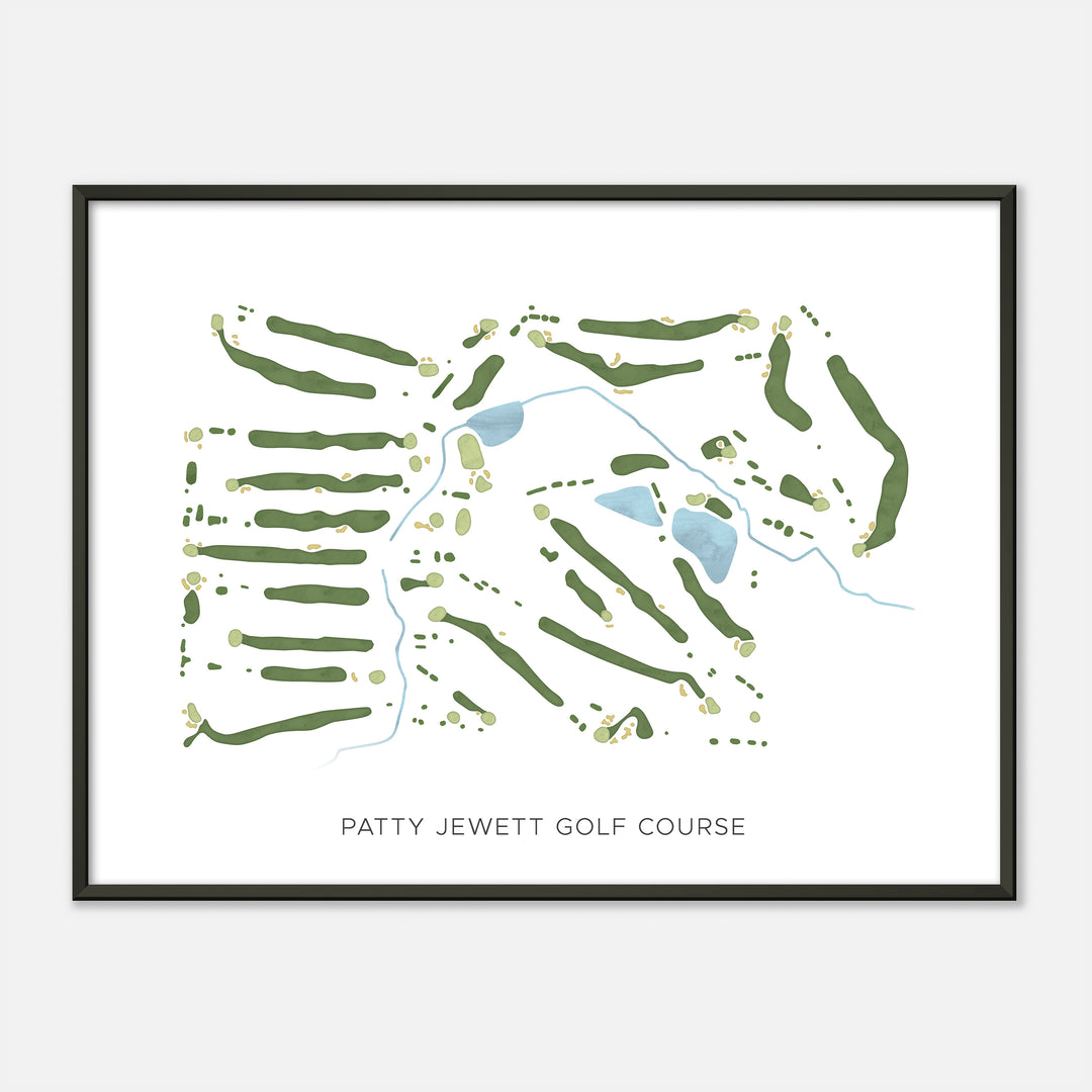 Print of Patty Jewett Golf Course Modern Map
