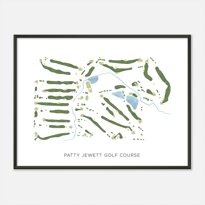 Print of Patty Jewett Golf Course Modern Map