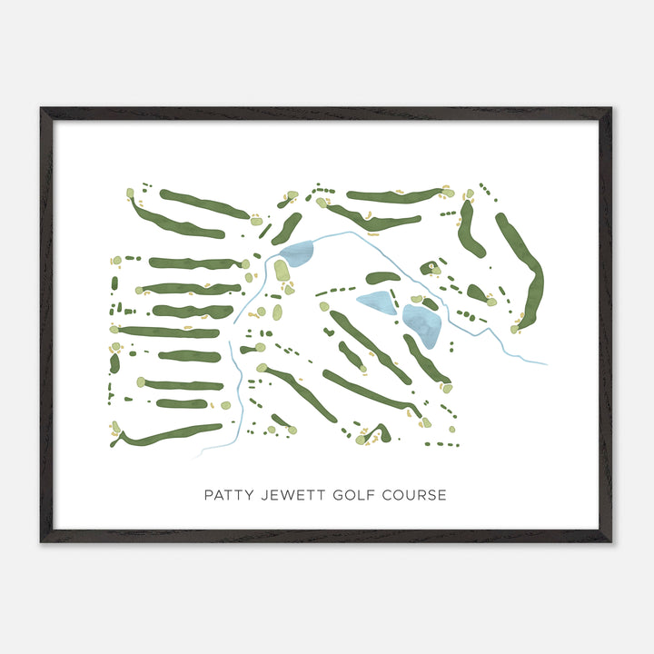 Print of Patty Jewett Golf Course Modern Map