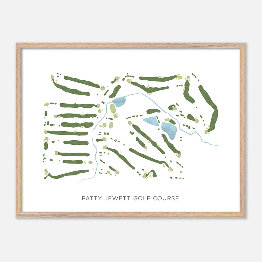 Print of Patty Jewett Golf Course Modern Map