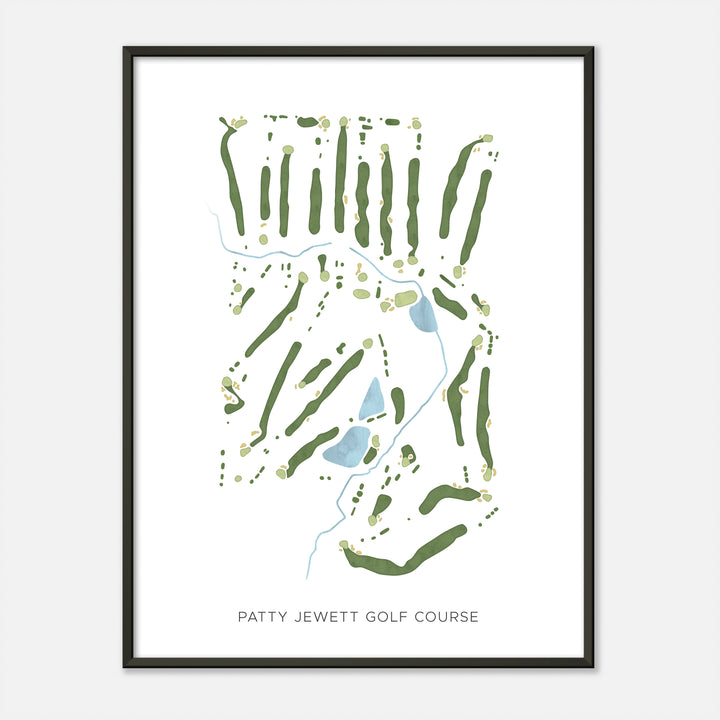 Print of Patty Jewett Golf Course Modern Map
