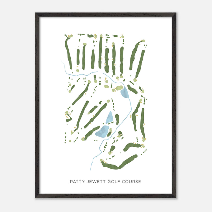 Print of Patty Jewett Golf Course Modern Map