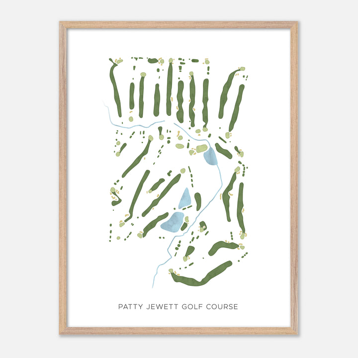 Print of Patty Jewett Golf Course Modern Map