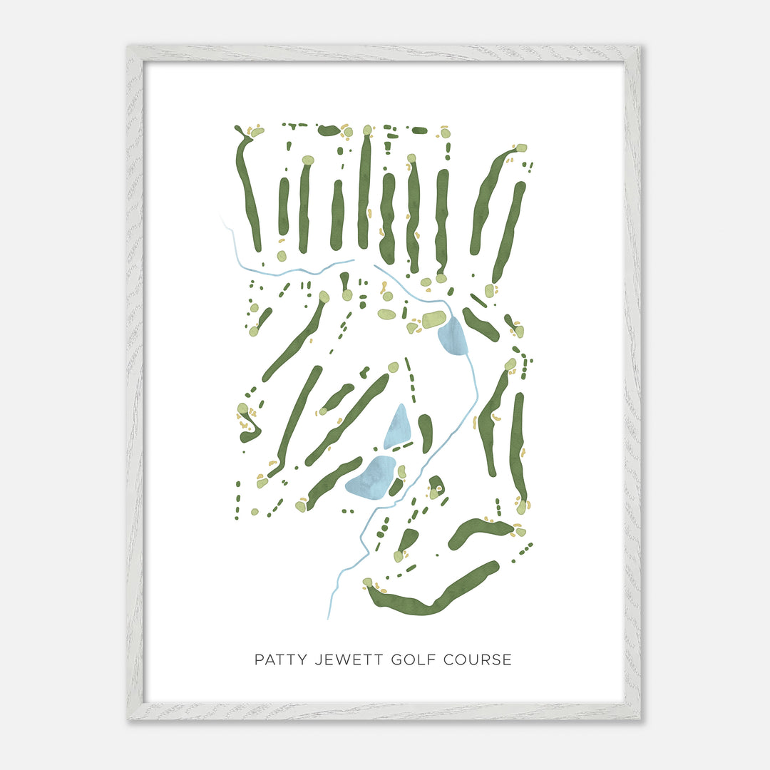 Print of Patty Jewett Golf Course Modern Map