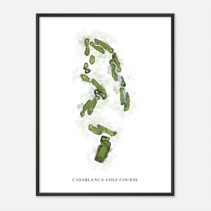 Print of Casablanca Golf Course Classic Map