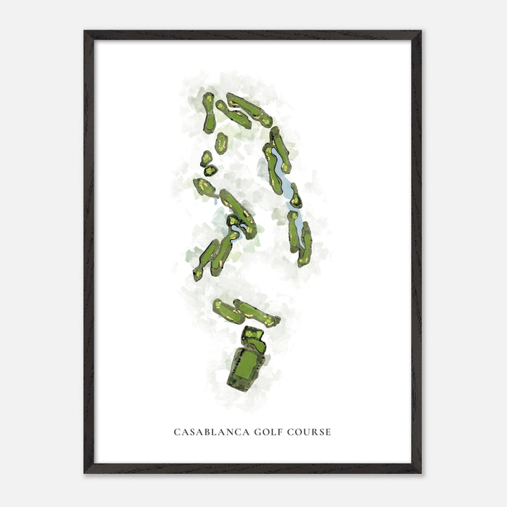 Print of Casablanca Golf Course Classic Map