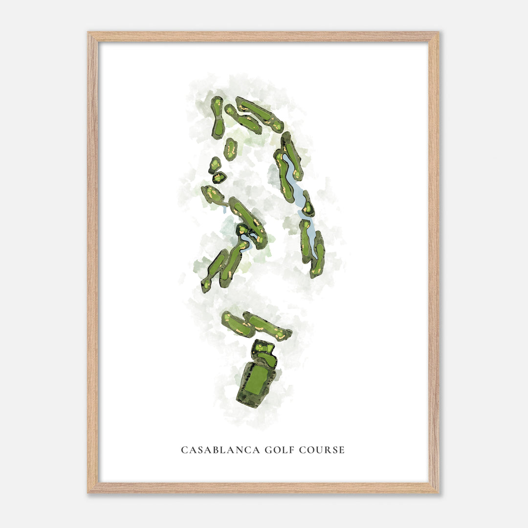 Print of Casablanca Golf Course Classic Map