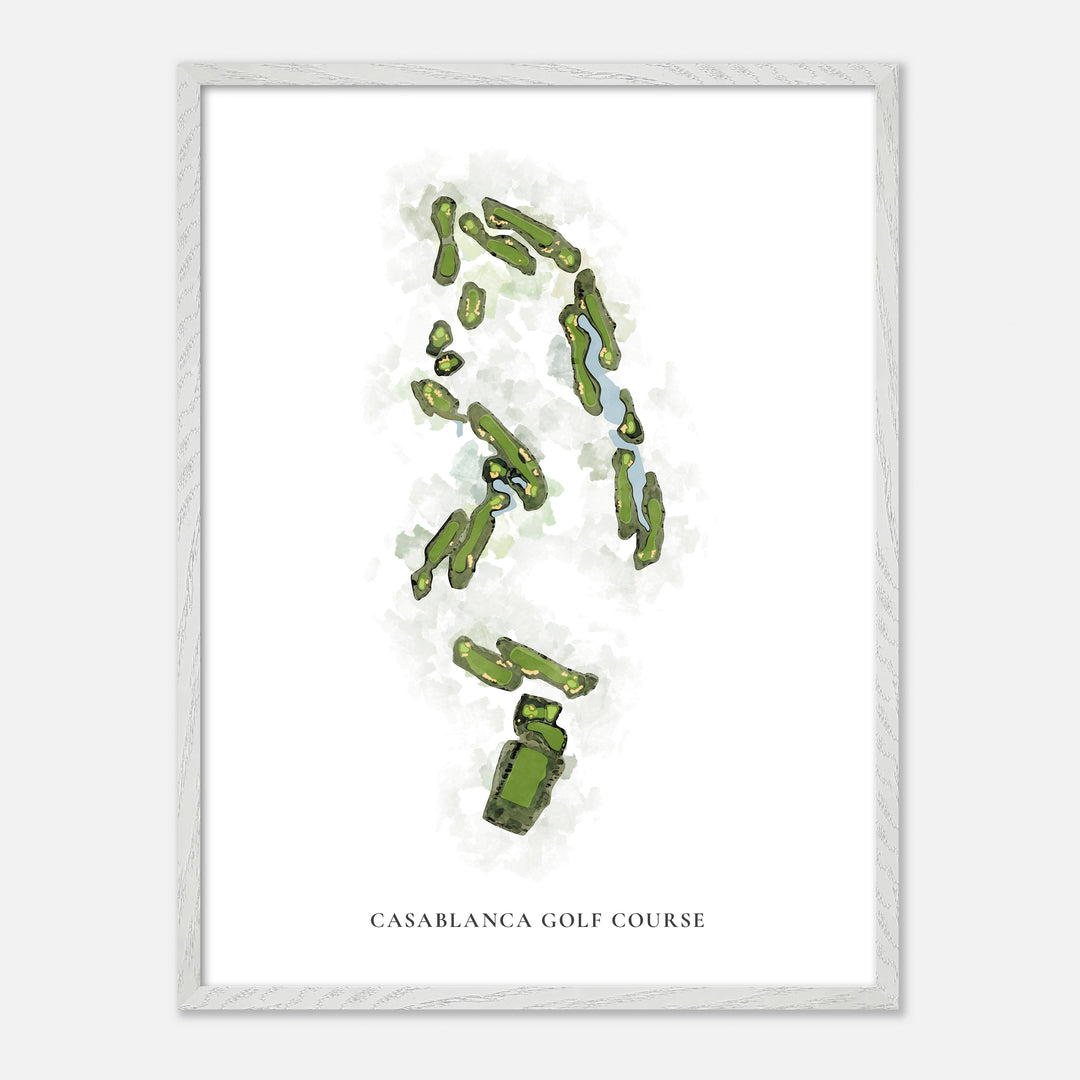 Print of Casablanca Golf Course Classic Map