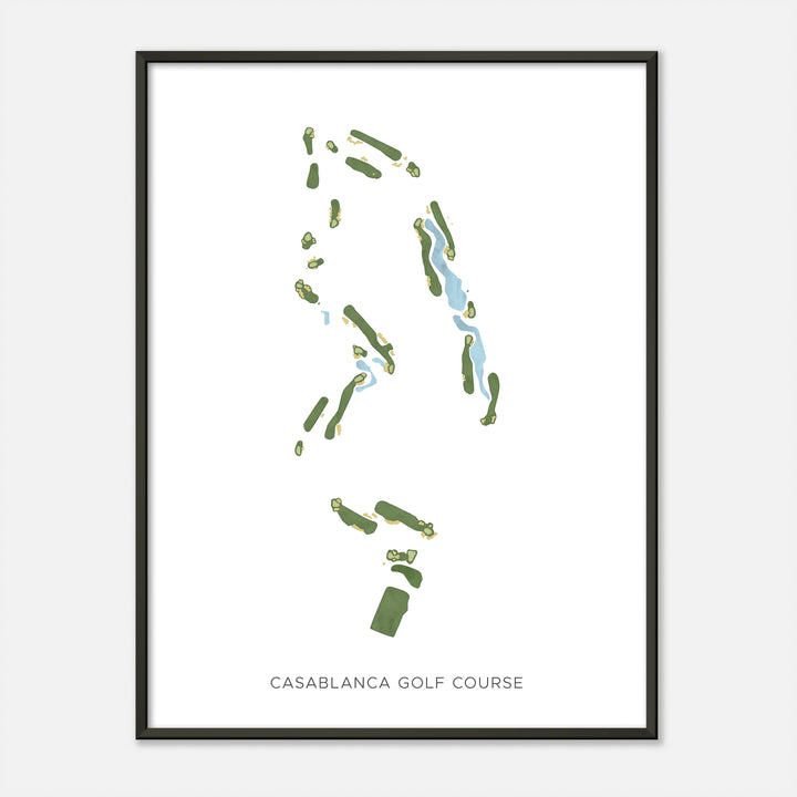 Print of Casablanca Golf Course Modern Map