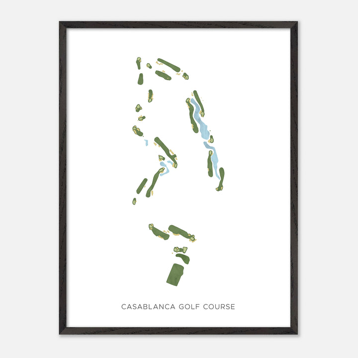 Print of Casablanca Golf Course Modern Map