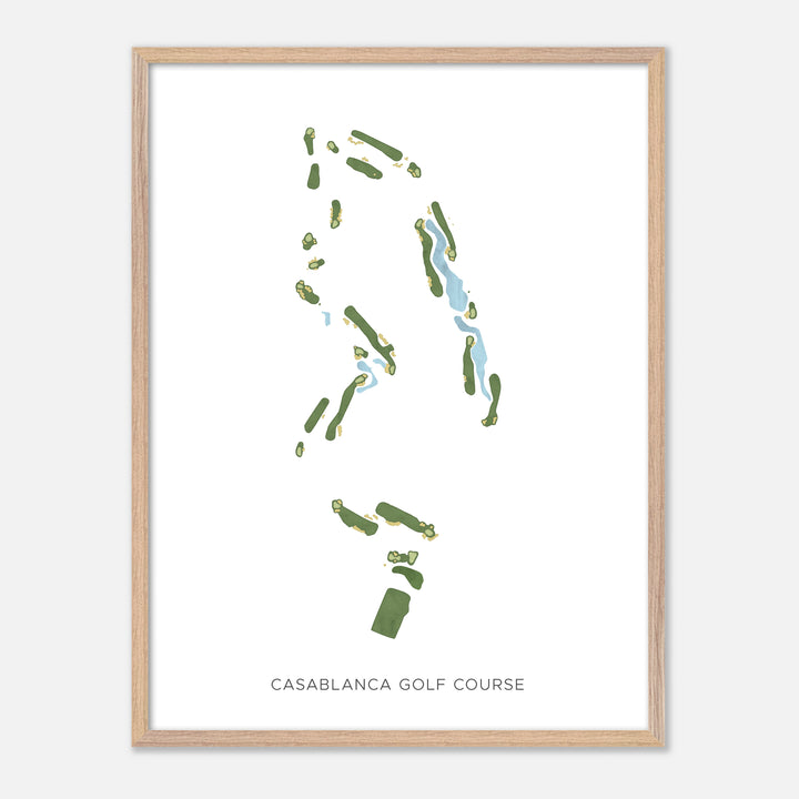 Print of Casablanca Golf Course Modern Map