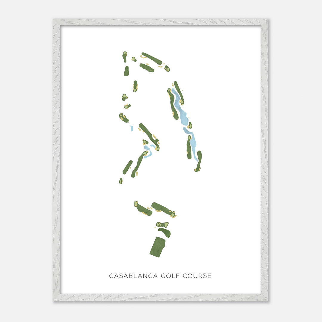 Print of Casablanca Golf Course Modern Map