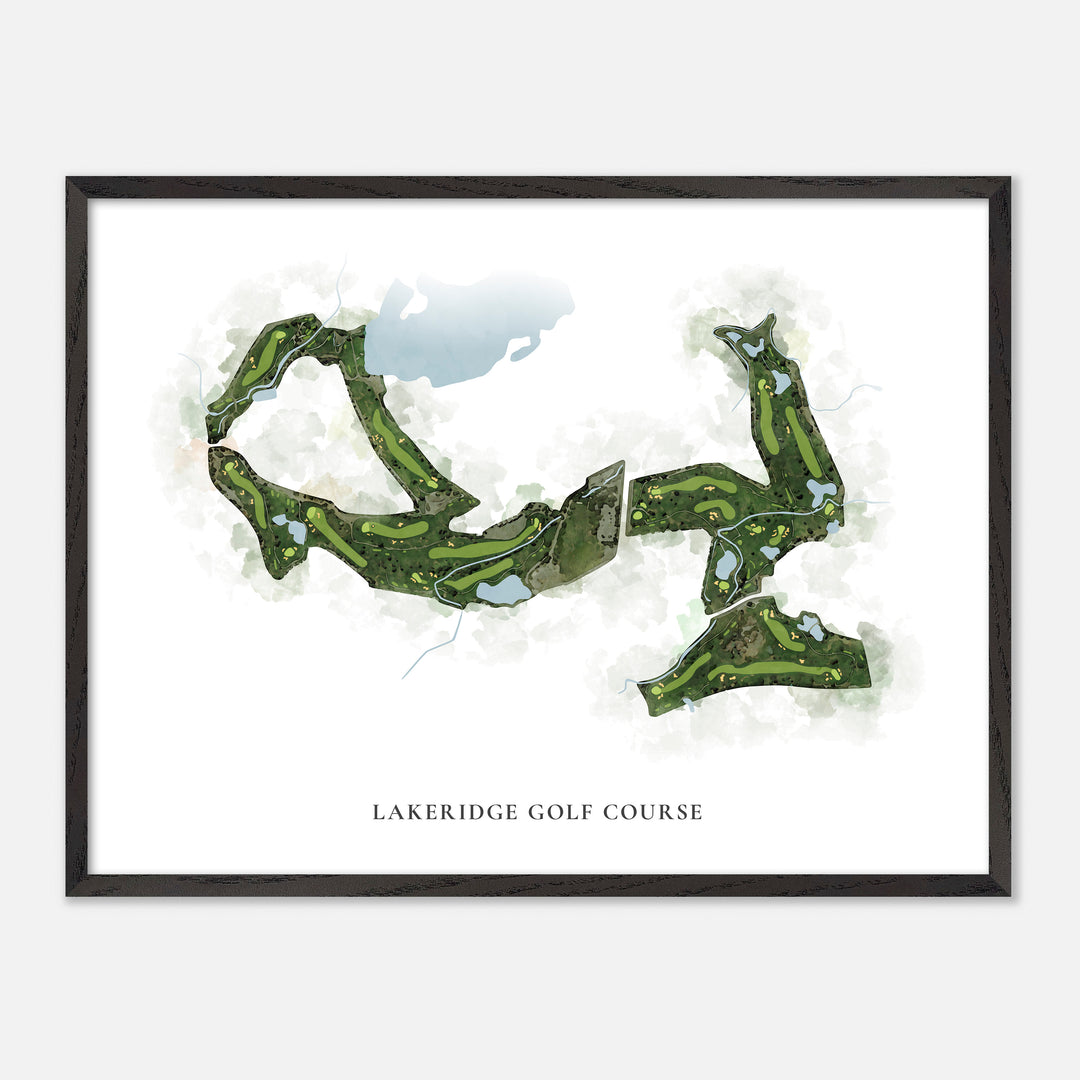 Print of Lakeridge Golf Course Classic Map
