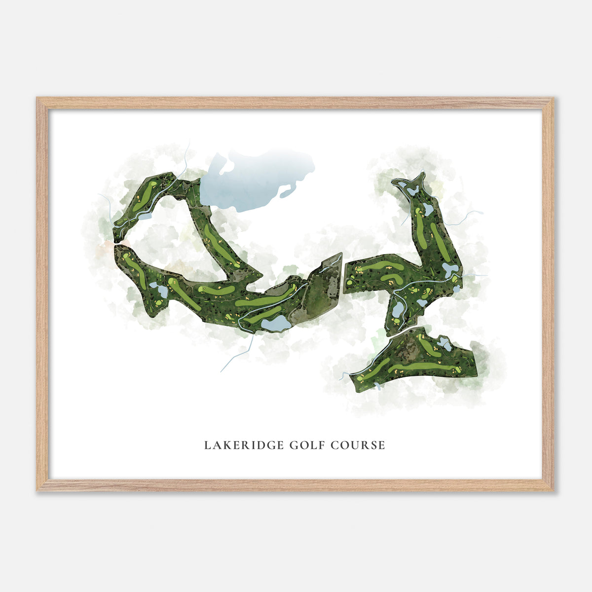 Print of Lakeridge Golf Course Classic Map