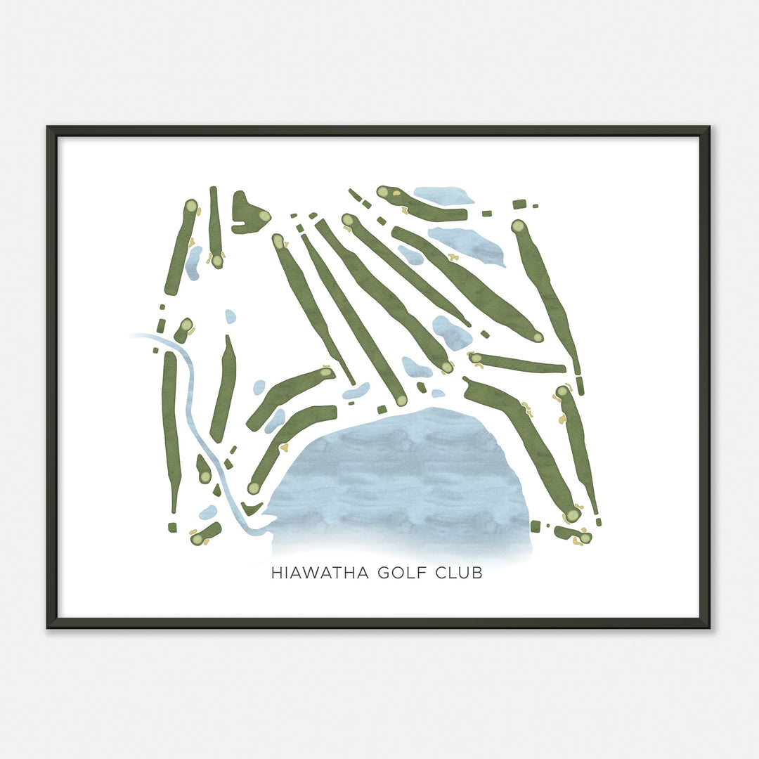 Print of Hiawatha Golf Club Modern Map