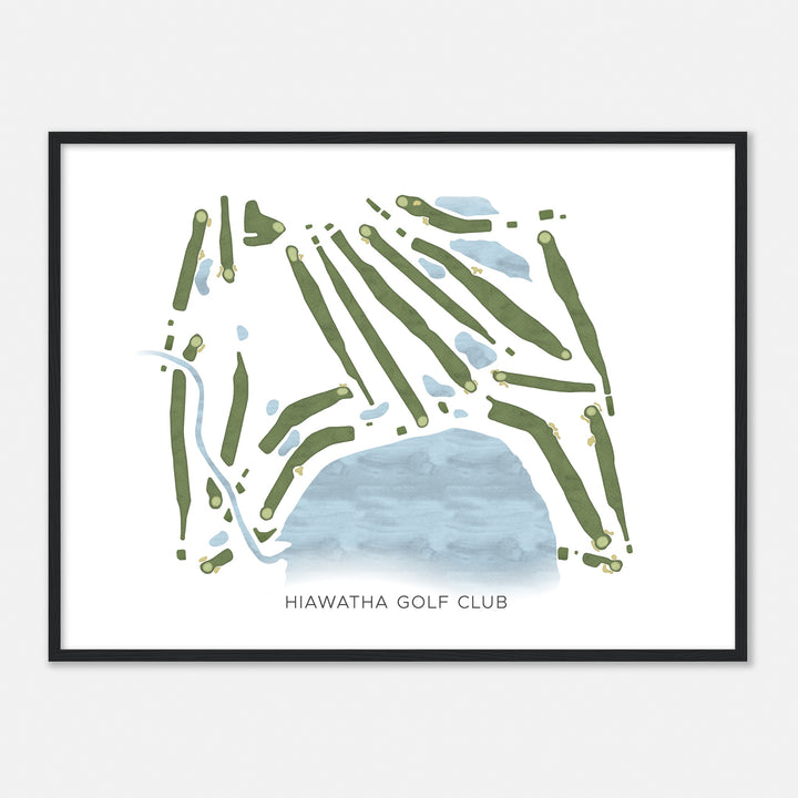 Print of Hiawatha Golf Club Modern Map