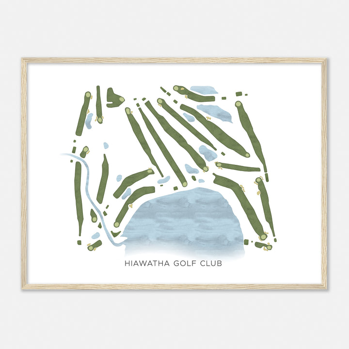 Print of Hiawatha Golf Club Modern Map