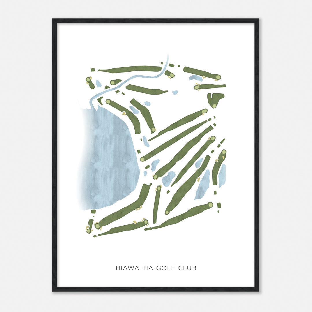 Print of Hiawatha Golf Club Modern Map