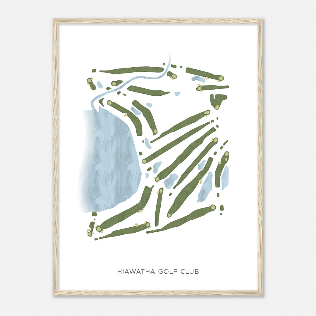 Print of Hiawatha Golf Club Modern Map