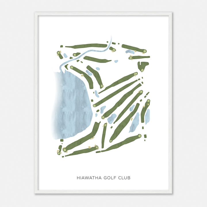 Print of Hiawatha Golf Club Modern Map