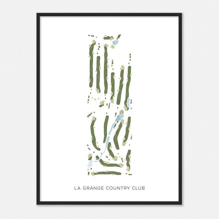 Print of La Grange Country Club Modern Map