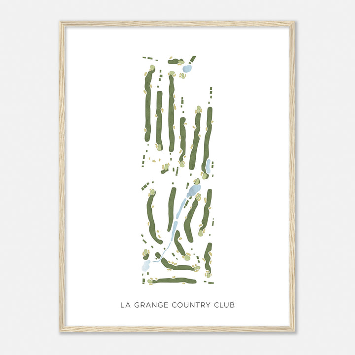 Print of La Grange Country Club Modern Map