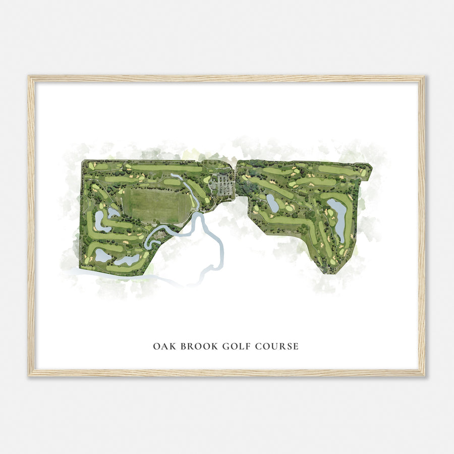 Print of Oak Brook Golf Course Classic Map