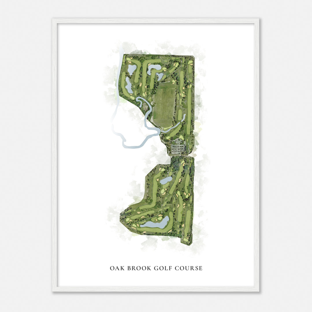 Print of Oak Brook Golf Course Classic Map