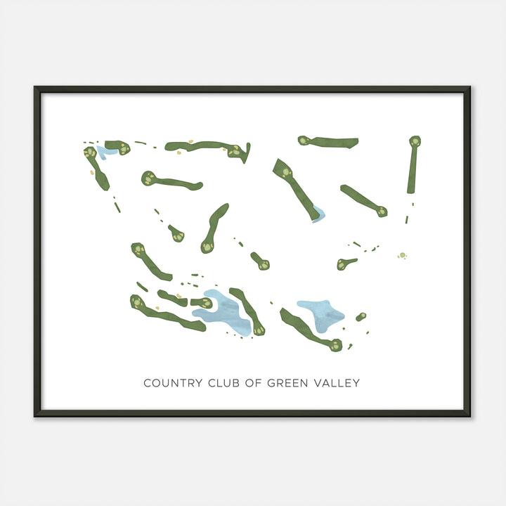 Print of Country Club Of Green Valley Modern Map