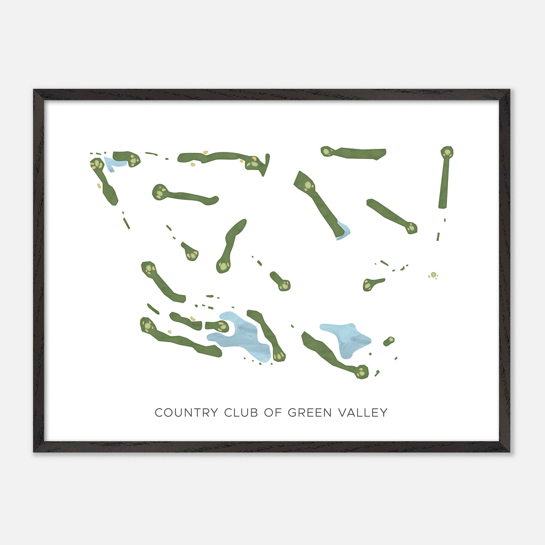 Print of Country Club Of Green Valley Modern Map