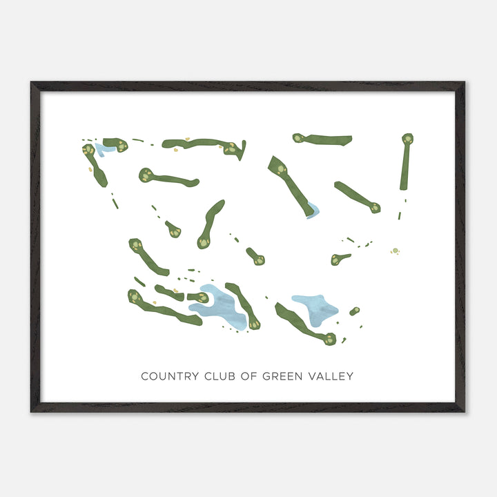 Print of Country Club Of Green Valley Modern Map