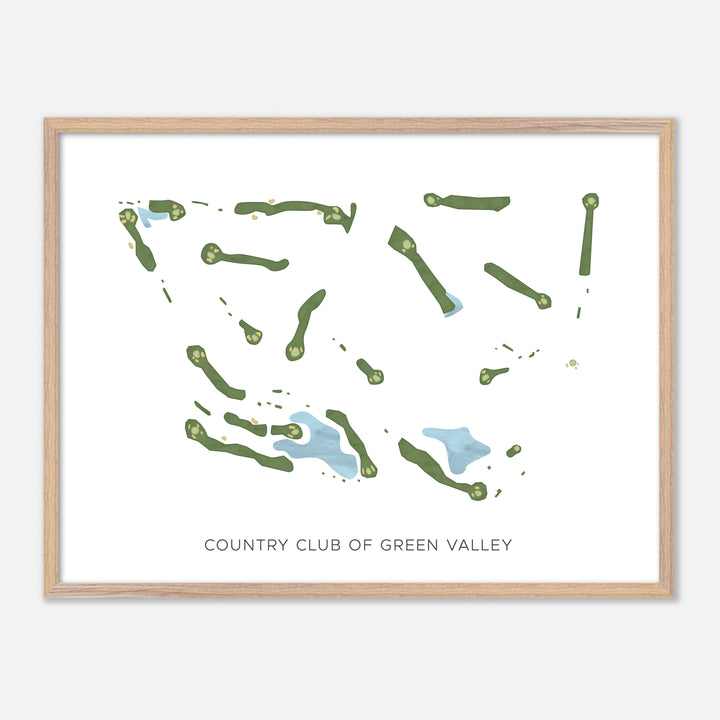 Print of Country Club Of Green Valley Modern Map