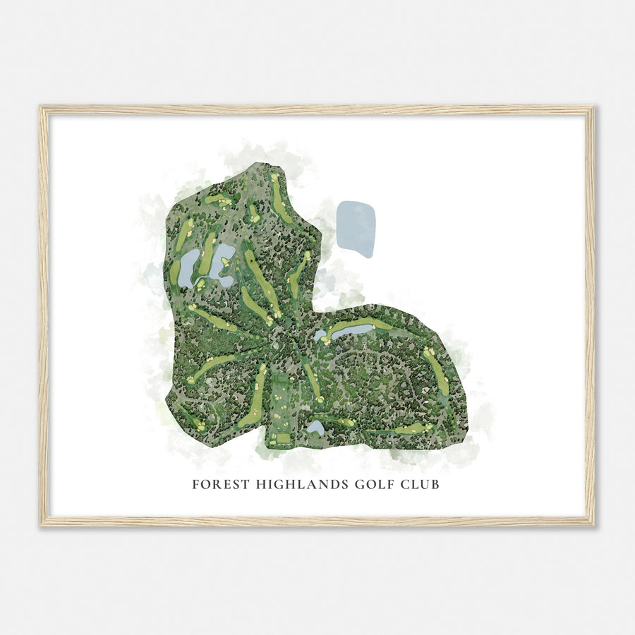 Print of Forest Highlands Golf Club Classic Map