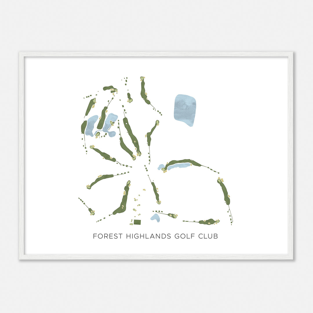 Print of Forest Highlands Golf Club Modern Map