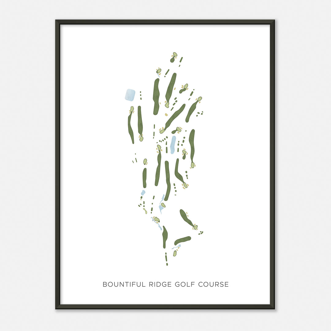 Print of Bountiful Ridge Golf Course Modern Map