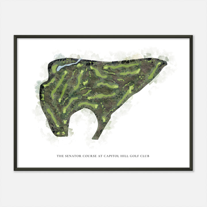 Print of The Senator Course At Capitol Hill Golf Club Classic Map