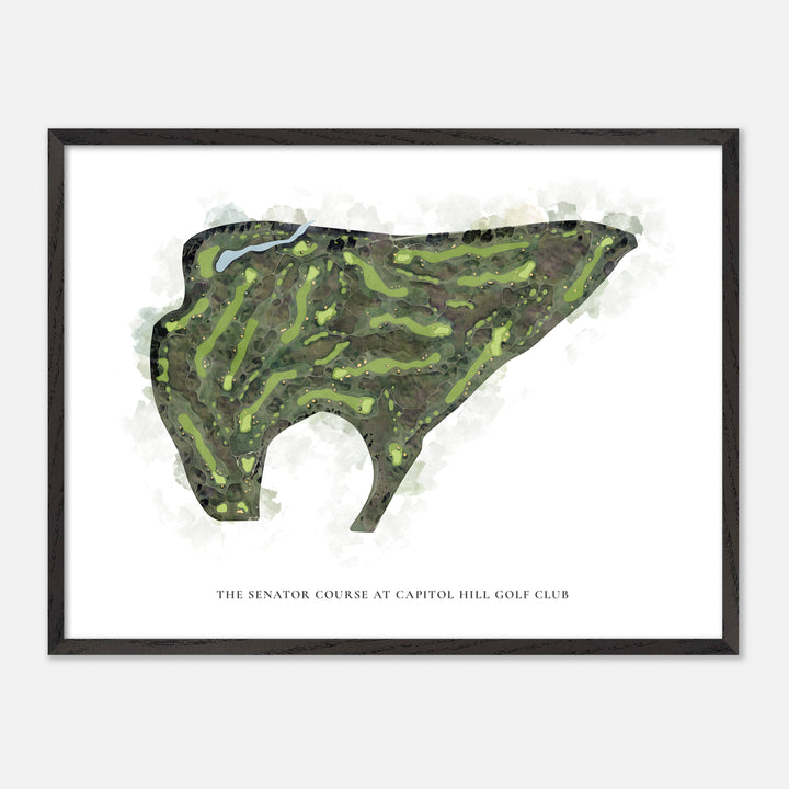Print of The Senator Course At Capitol Hill Golf Club Classic Map