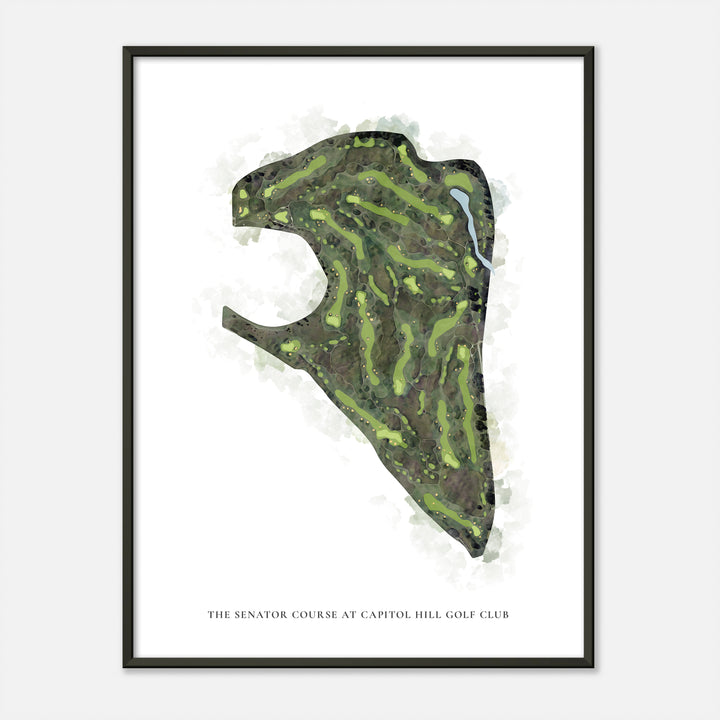 Print of The Senator Course At Capitol Hill Golf Club Classic Map