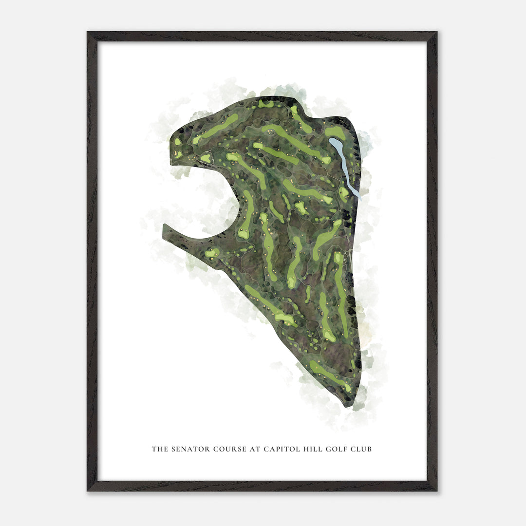 Print of The Senator Course At Capitol Hill Golf Club Classic Map