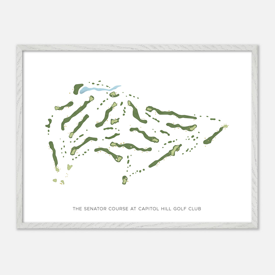 Print of The Senator Course At Capitol Hill Golf Club Modern Map