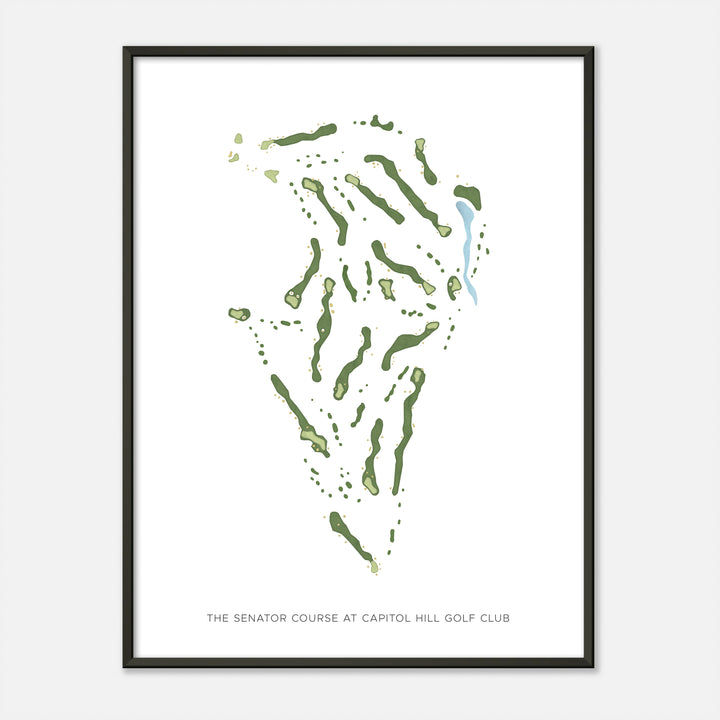Print of The Senator Course At Capitol Hill Golf Club Modern Map