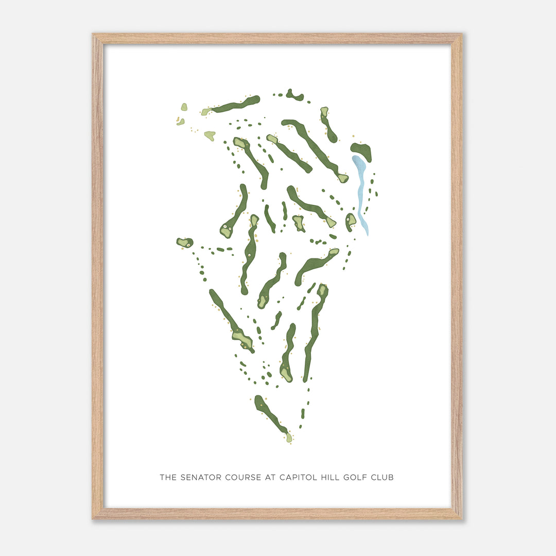 Print of The Senator Course At Capitol Hill Golf Club Modern Map