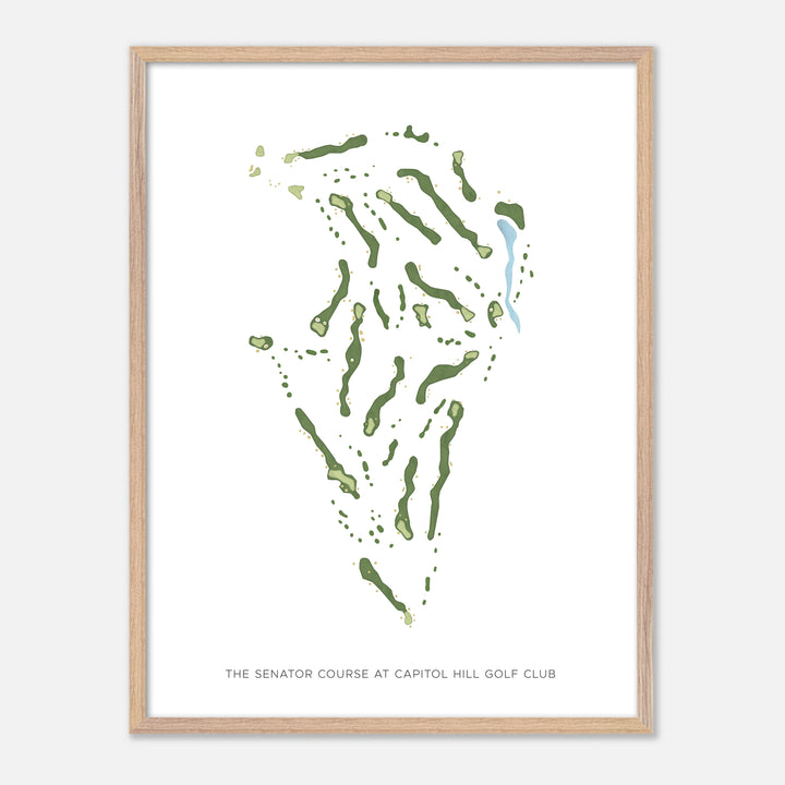 Print of The Senator Course At Capitol Hill Golf Club Modern Map