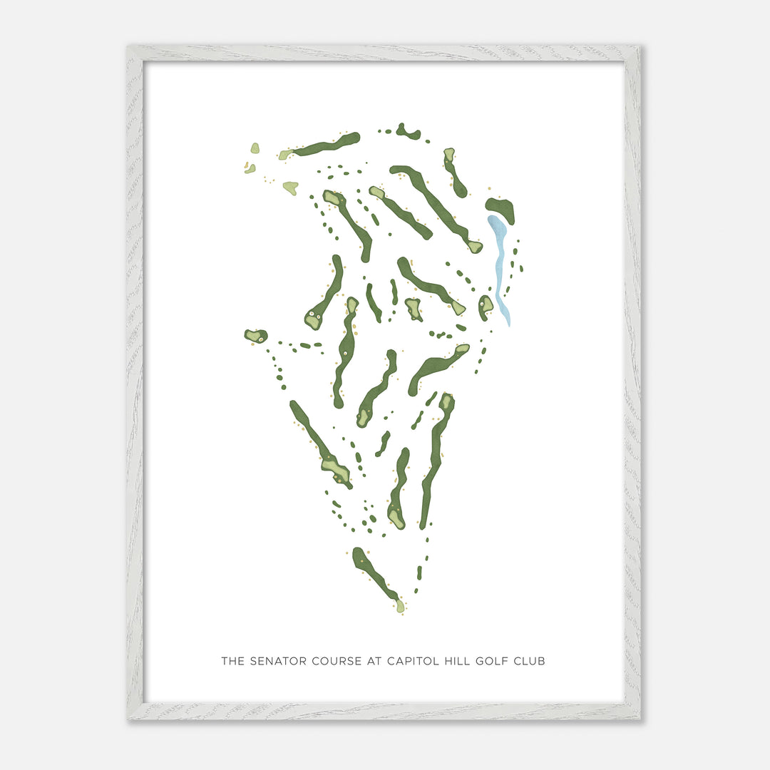 Print of The Senator Course At Capitol Hill Golf Club Modern Map