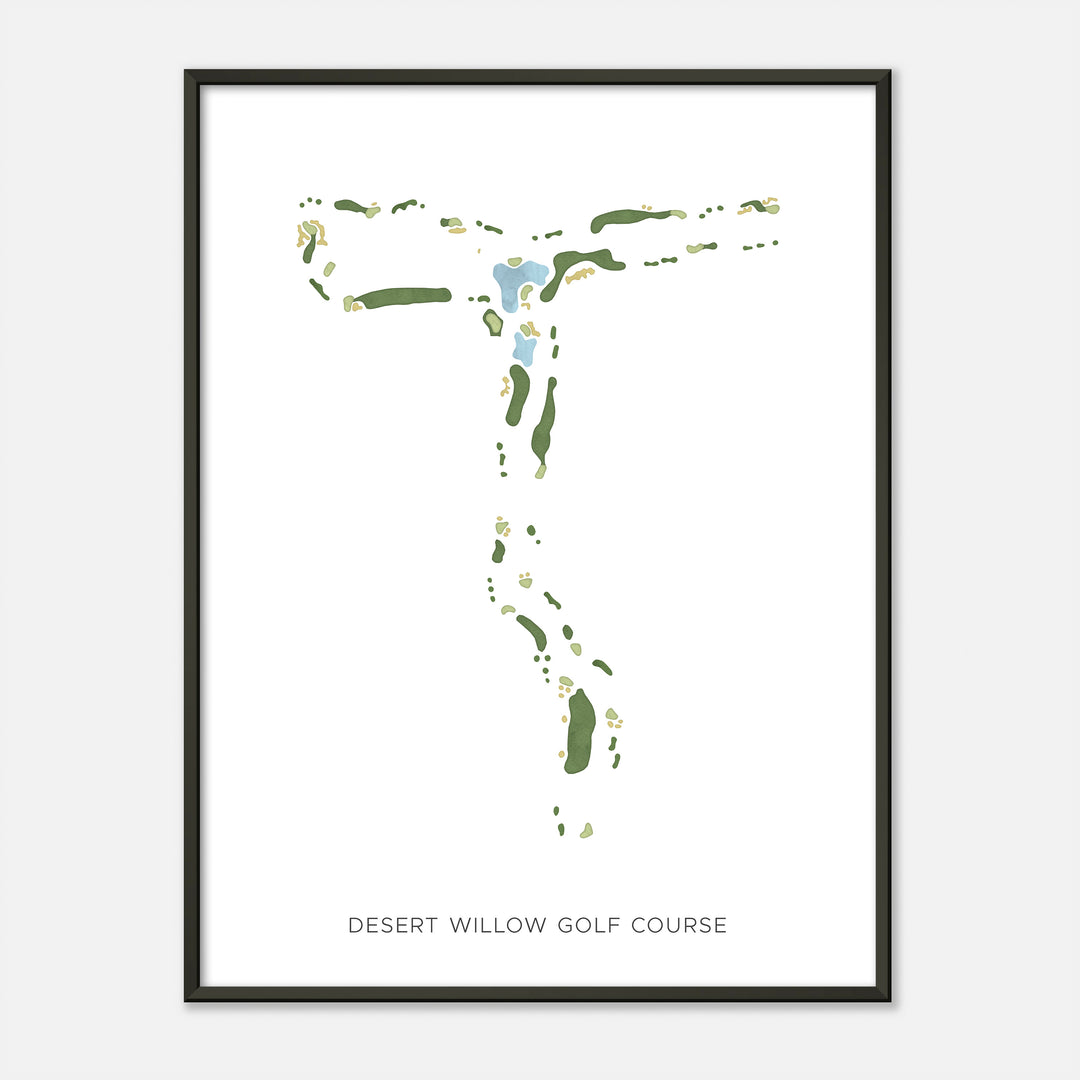 Print of Desert Willow Golf Course Modern Map