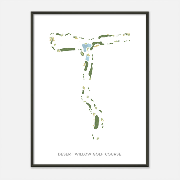 Print of Desert Willow Golf Course Modern Map