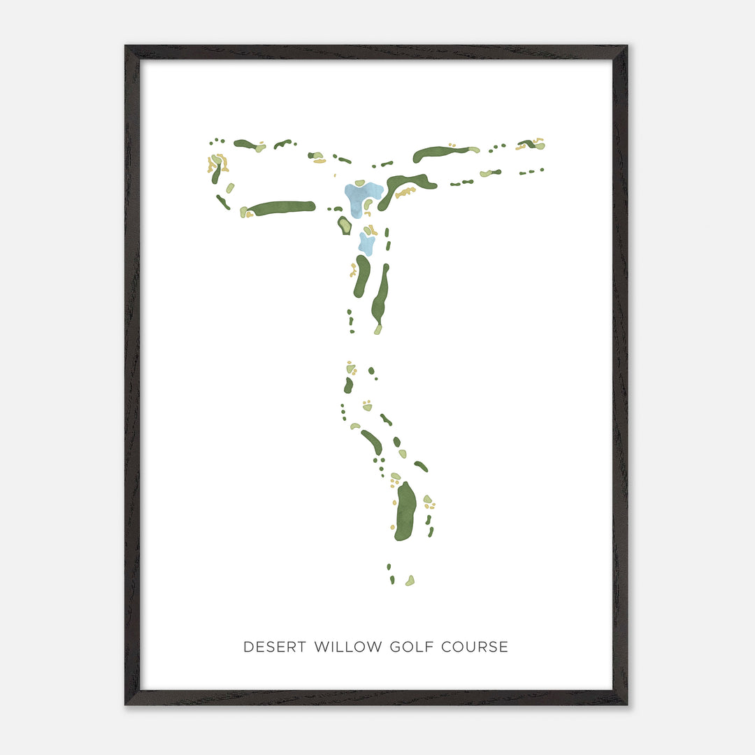 Print of Desert Willow Golf Course Modern Map