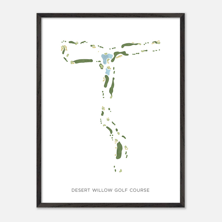 Print of Desert Willow Golf Course Modern Map